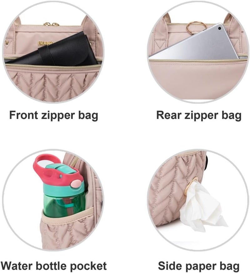 BHAFEM Small Diaper Bag Tote Crossbody, Medium Baby Bag Convertible Backpack for Women Diaper Purse - Image 4